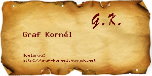 Graf Kornél névjegykártya